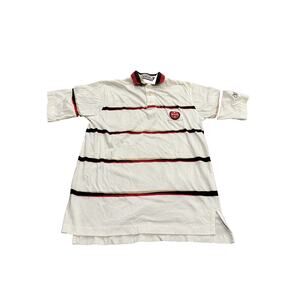 Vtg Aureus Mens White Polo Shirt PGA 1916 Rules Committee Short Sleeve Size M